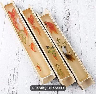 3D Resin Painting Goldfish Stickers - Clear Film for DIY Decor These crystal epoxy stickers are perfect for creating beautiful goldfish paintings. Ideal for DIY projects and crafting, the