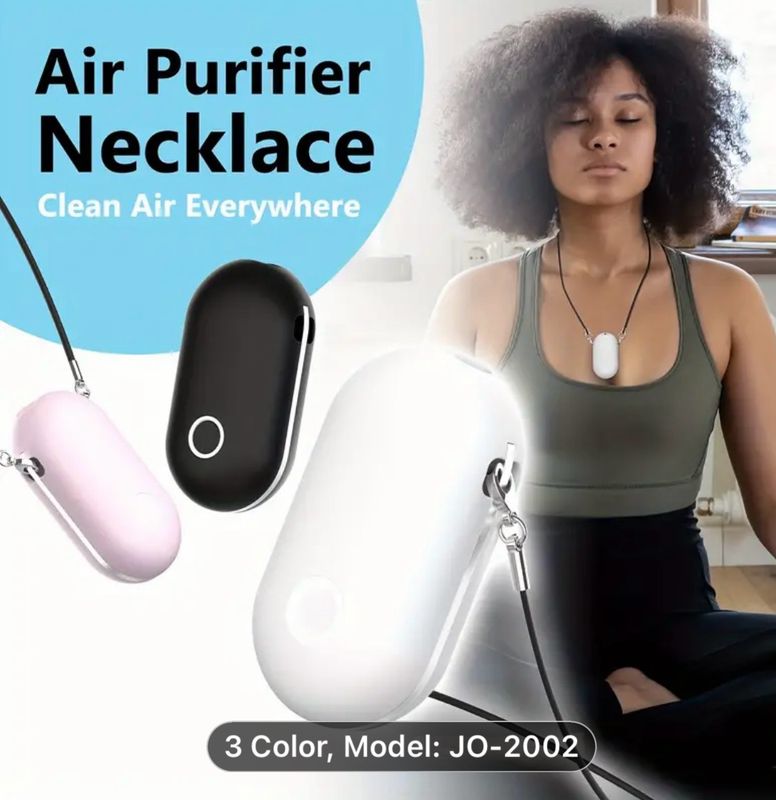 IONKINI Portable Air Purifier Necklace - A Wearable and Rechargeable Mini Ionizer for Fresh Air on the Go - Perfect for Home, Car, and Travel - USB-Powered, Ozone-Free, and Whisper-Quiet Operation IONKINI Portable Air Purifier Necklace - A Wearable and Rechargeable Mini Ionizer for Fresh Air on the Go - Perfect for Home, Car, and Travel - USB-Powered, Ozone-Free, and Whisper-Quiet Operation