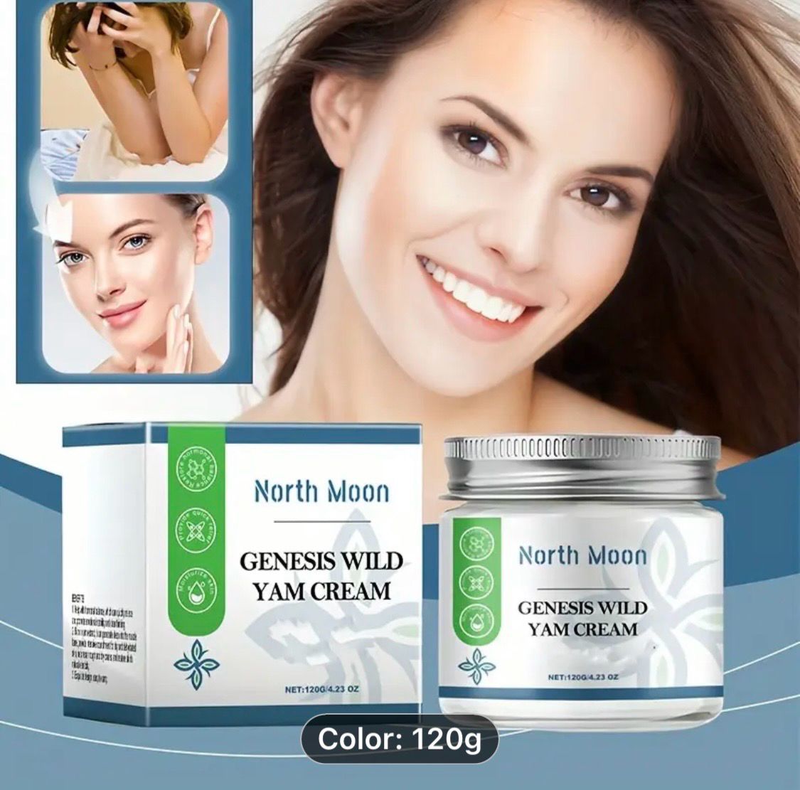 MaggicClean Wild Yam Cream 120g - A Hydrating and Softening Face Moisturizer Suitable for All Skin Types, Designed to Reduce Dryness and Minimize Wrinkles.