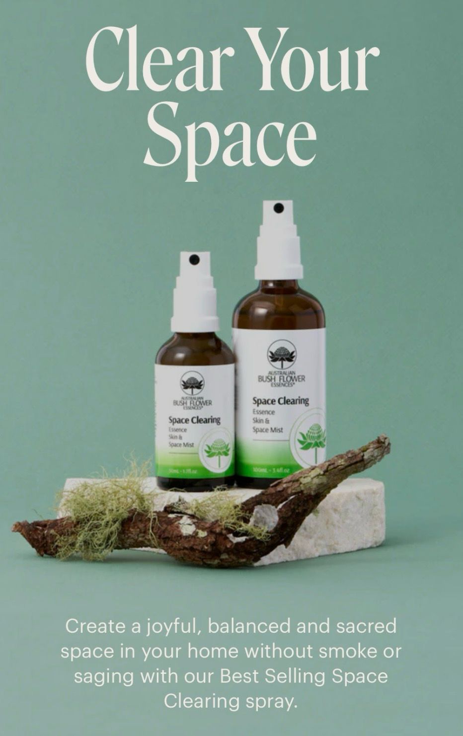 AUSTRALIAN BUSH FLOWER ESSENCES Space Clearing Organic Space Mist