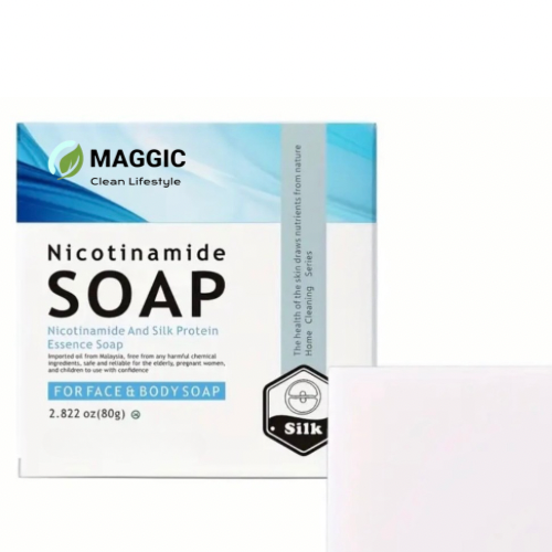 2.822 Oz Niacinamide Silk Soap, Goat Milk Drawing Soap, Mild Mite Removal, Facial Wash, Shower Soap, Blackhead Removal, Cleansing, Facial Oil Control, Herbal Nourishing, Handmade Essential Oil Soap, M