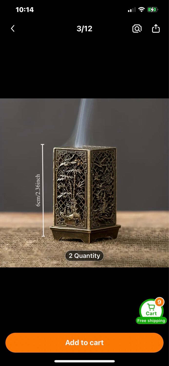 Plum Blossom, Orchid, Bamboo Chrysanthemum Design Metal Incense Holder, Suitable for Home AromaRelax, Alloy Incense Burner Stand