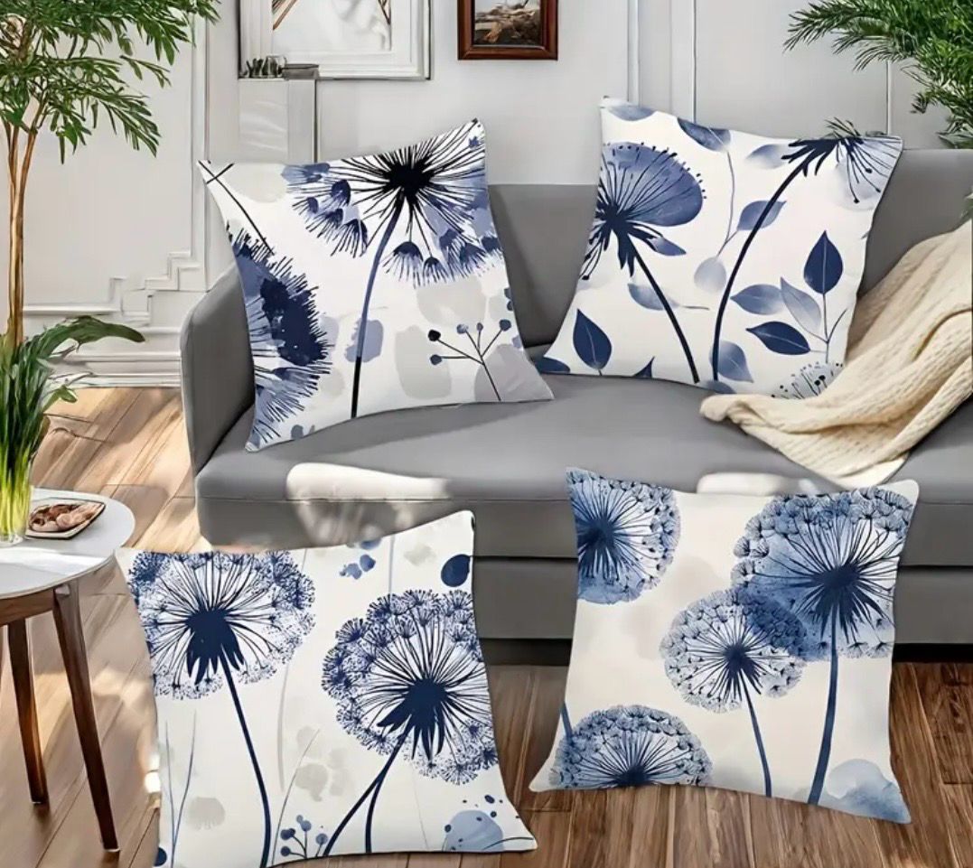 Dandelion Throw Cushion 50 x 50, Polyester Machine Washable