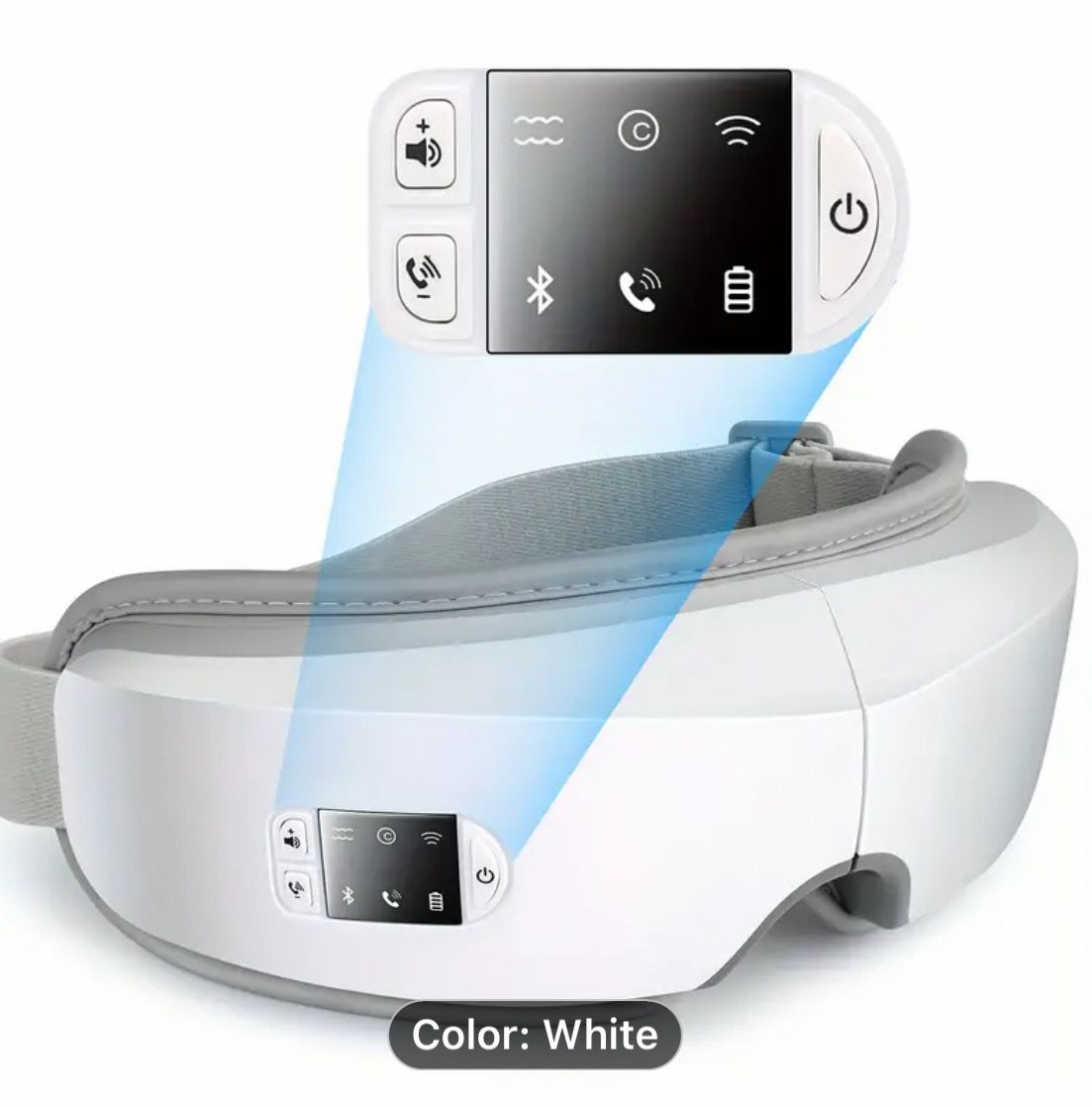 Eye Massager 4D Intelligent with Heat, Vibration & Music, Beauty Spa Device- USB Rechargeable, Formaldehyde-Free
