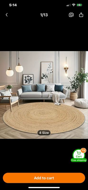 1pc Washable Light Brown Natural Straw Round Mat - Non-Slip Spiral Pattern Decorative Mat for Living Room, Bedroom & Home Decor - Perfect for Spring, Summer 1pc Washable Light Brown Natural Straw Round Mat - Non-Slip Spiral Pattern Decorative Mat for Living Room, Bedroom & Home Decor - Perfect for Spring, Summer