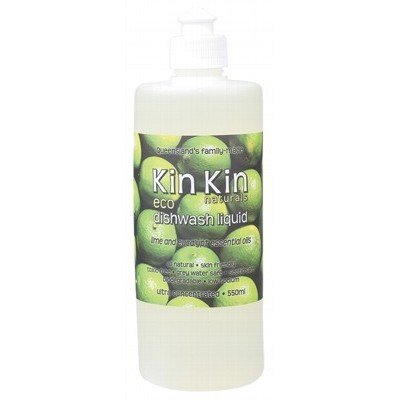 KIN KIN NATURALS Lime & Eucalypt Dishwash (Ultra Concentrate) Liquid 550ml