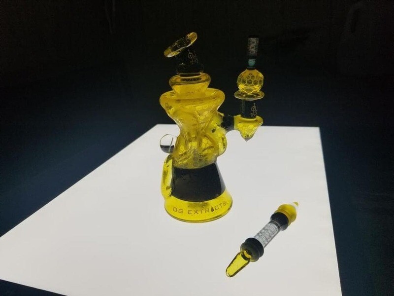 Custom Dabber Jaws Klien Dab Rig with OG Bubble Cap + Dab Shovel