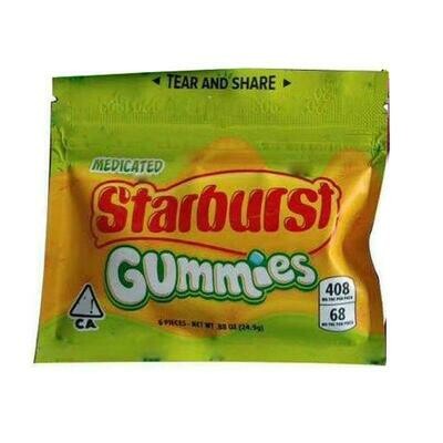 408mg THC Medicated Starburst Gummies - Green Pack 408mg THC Medicated Starburst Gummies - Green Pack