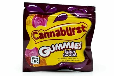 500mg THC Medicated Cannaburst Gummies Sour Berry 500mg THC Medicated Cannaburst Gummies Sour Berry
