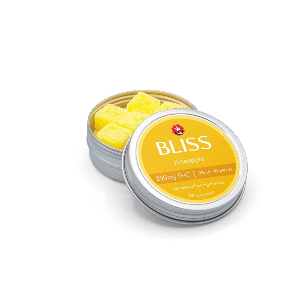 BLISS PINEAPPLE 250MG THC INFUSED GUMMIES