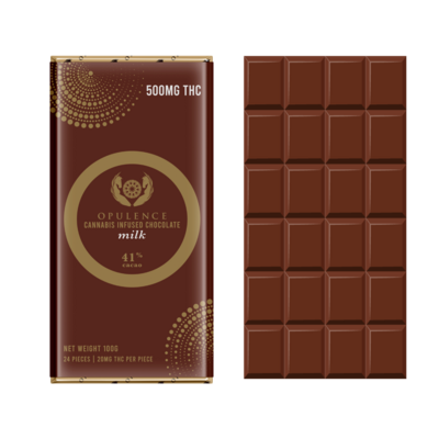 OPULENCE THC BAR - MILK CHOCOLATE 500MG THC