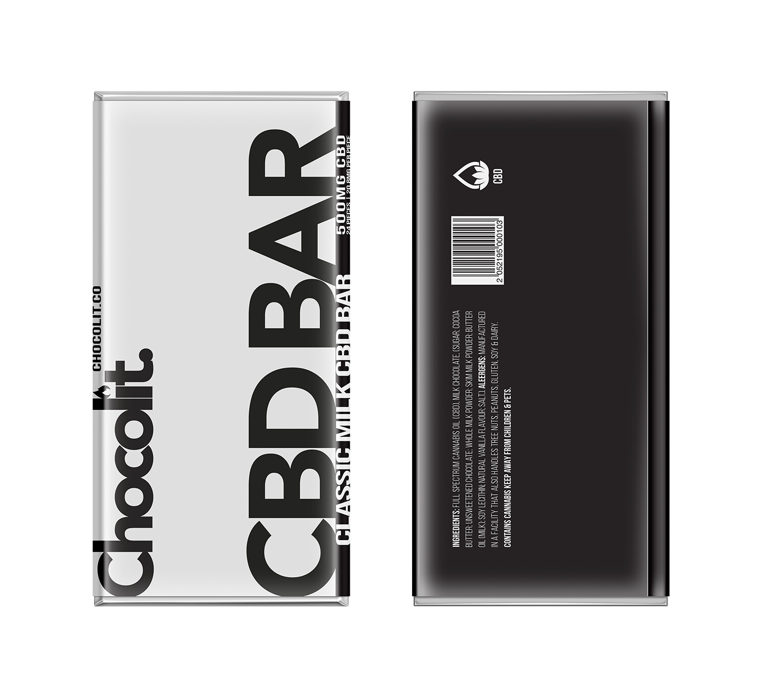 10 X CHOCOLIT - CLASSIC MILK CBD BAR 500MG