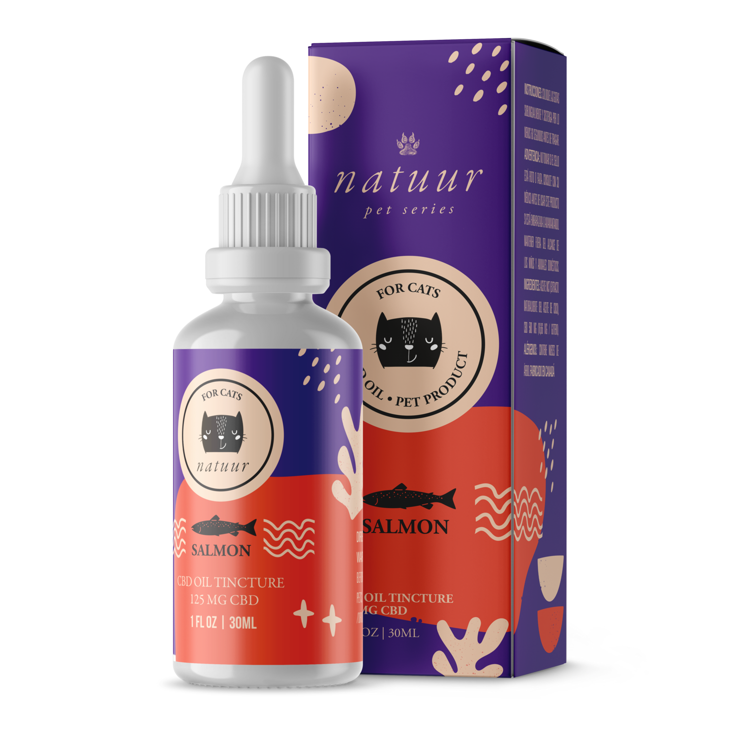 NATUUR CBD PET TINCTURE 125MG - SALMON FLAVOUR FOR CATS