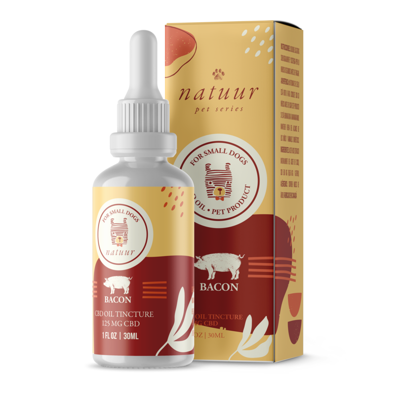 NATUUR CBD PET TINCTURE 125MG - BACON FLAVOUR FOR SMALL DOGS