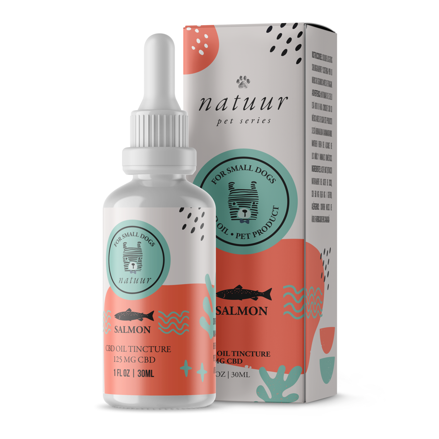 NATUUR CBD PET TINCTURE 125MG - SALMON FLAVOUR FOR SMALL DOGS