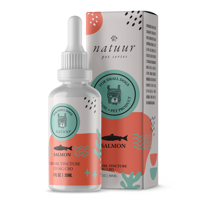 NATUUR CBD PET TINCTURE 125MG - SALMON FLAVOUR FOR SMALL DOGS