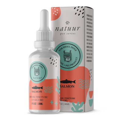 NATUUR CBD PET TINCTURE 125MG - SALMON FLAVOUR FOR SMALL DOGS