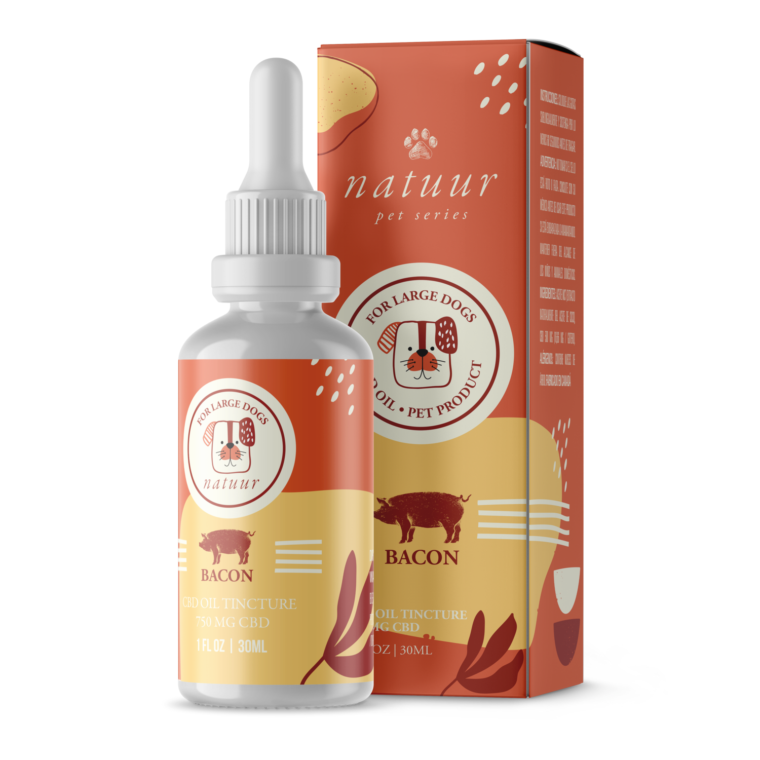 NATUUR CBD PET TINCTURE 750MG - BACON FLAVOUR FOR LARGE DOGS