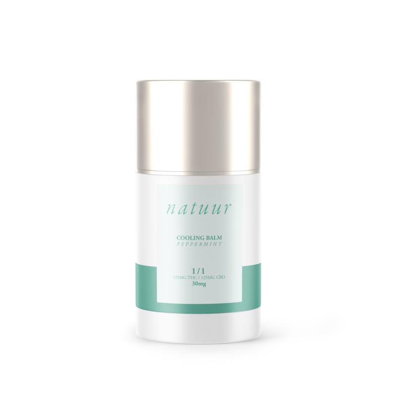 NATUUR 1:1 PAIN STICK 25MG CBD/25MG THC - COOLING BALM PEPPERMINT