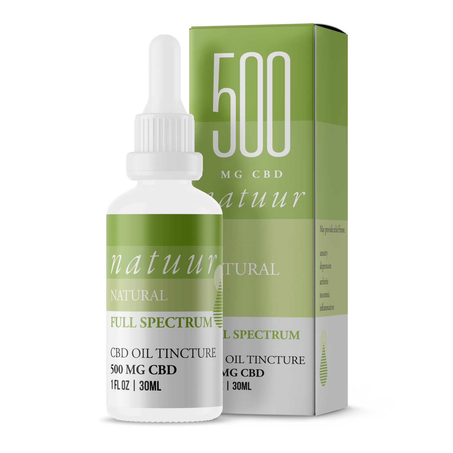 10 X NATUUR CBD TINCTURE - FULL SPECTRUM 500MG