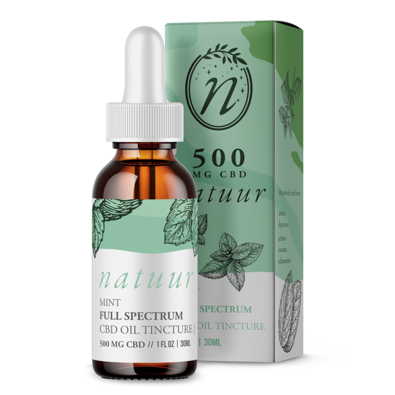 NATUUR CBD TINCTURE - FULL SPECTRUM 500MG - MINT