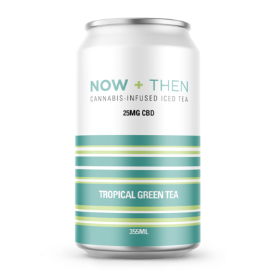 NOW + THEN BEVERAGES 25MG CBD - TROPICAL GREEN TEA