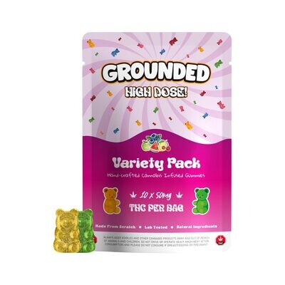 GROUNDED HIGH DOSE BEARS 500MG - VARIETY FRUIT PACK