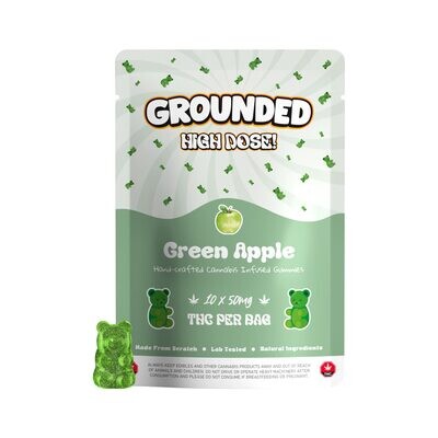GROUNDED HIGH DOSE BEARS 500MG - GREEN APPLE