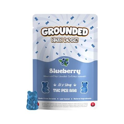 GROUNDED HIGH DOSE BEARS 500MG - BLUEBERRY