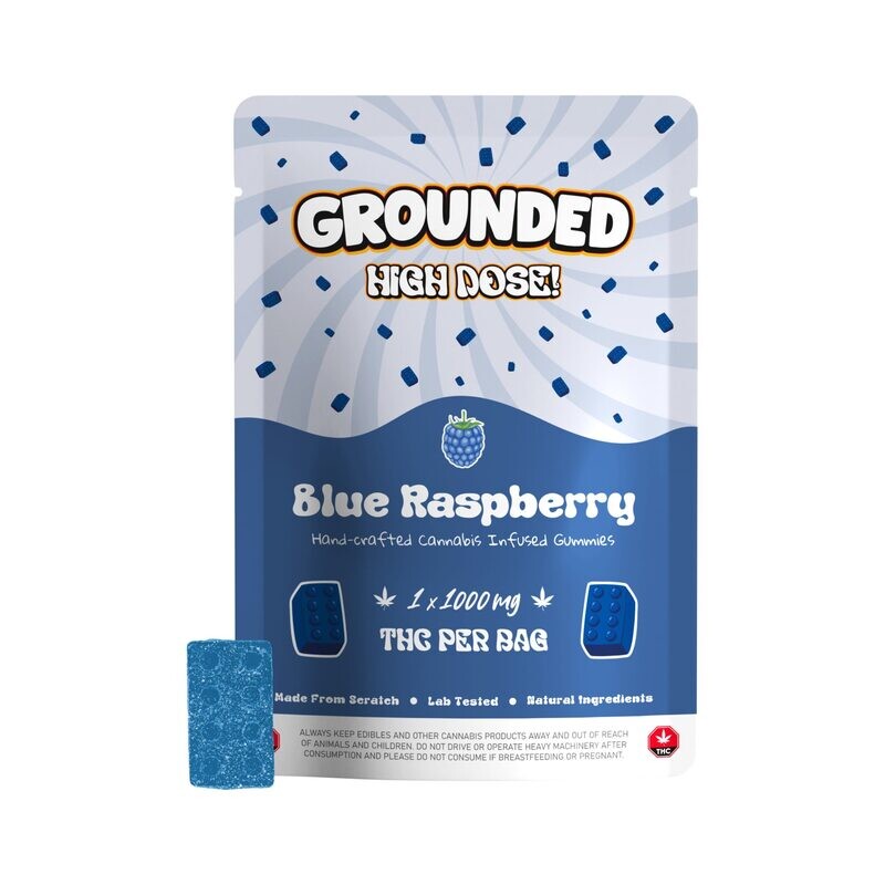 GROUNDED HIGH DOSE BRICKS 1000MG - BLUE RASPBERRY