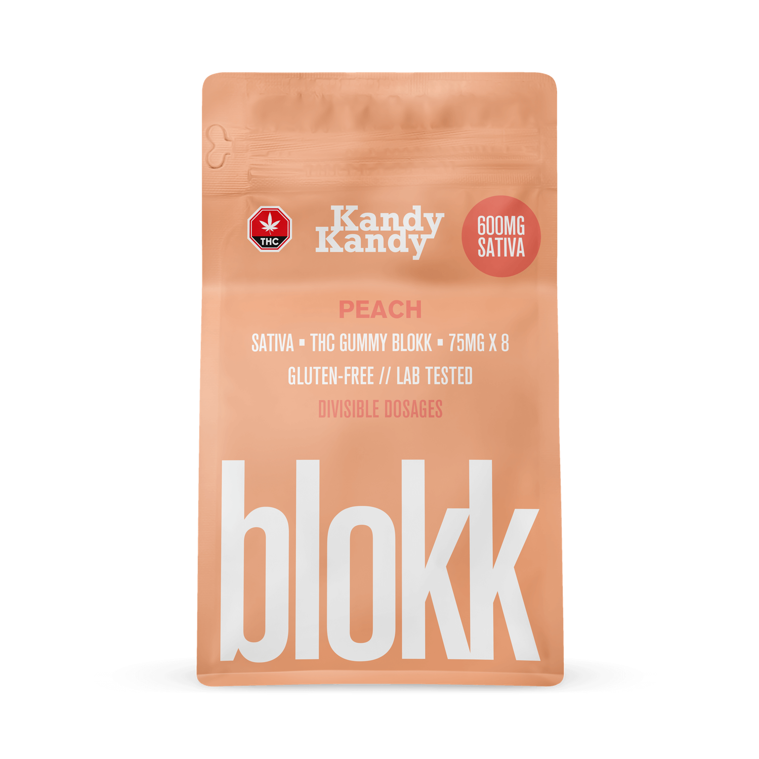 10 X KANDY KANDY - BLOKK - 600MG SATIVA - PEACH