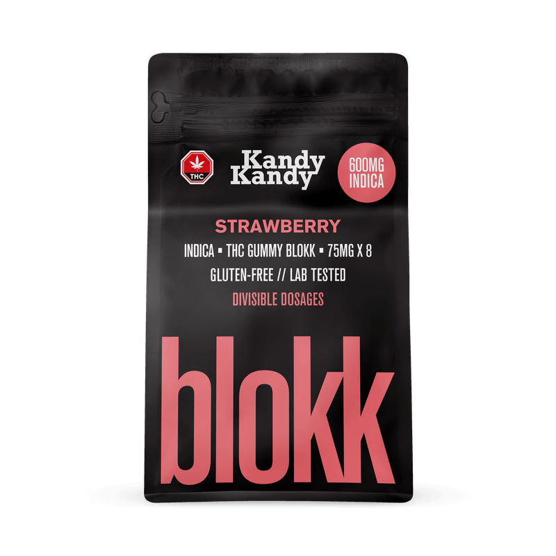 10 X KANDY KANDY - BLOKK - 600MG INDICA - STRAWBERRY