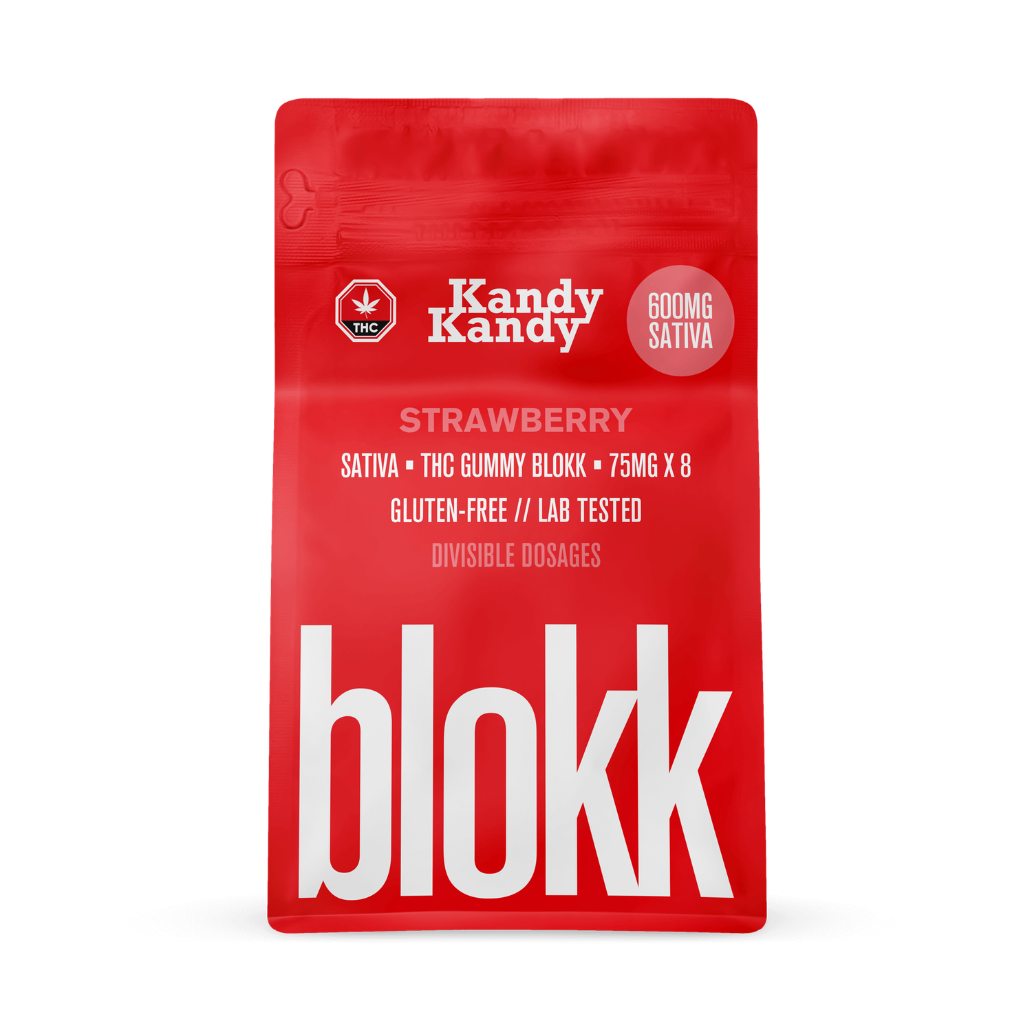 10 X KANDY KANDY - BLOKK - 600MG SATIVA - STRAWBERRY