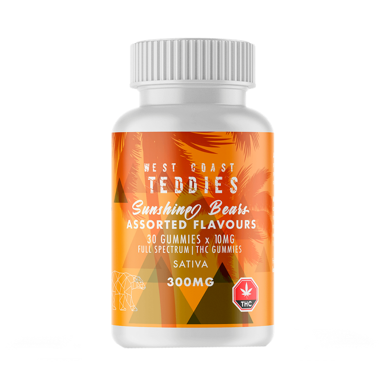 10 X KANDY KANDY - SUNSHINE BEARS - ASSORTED FLAVOURS - 300MG  - SATIVA