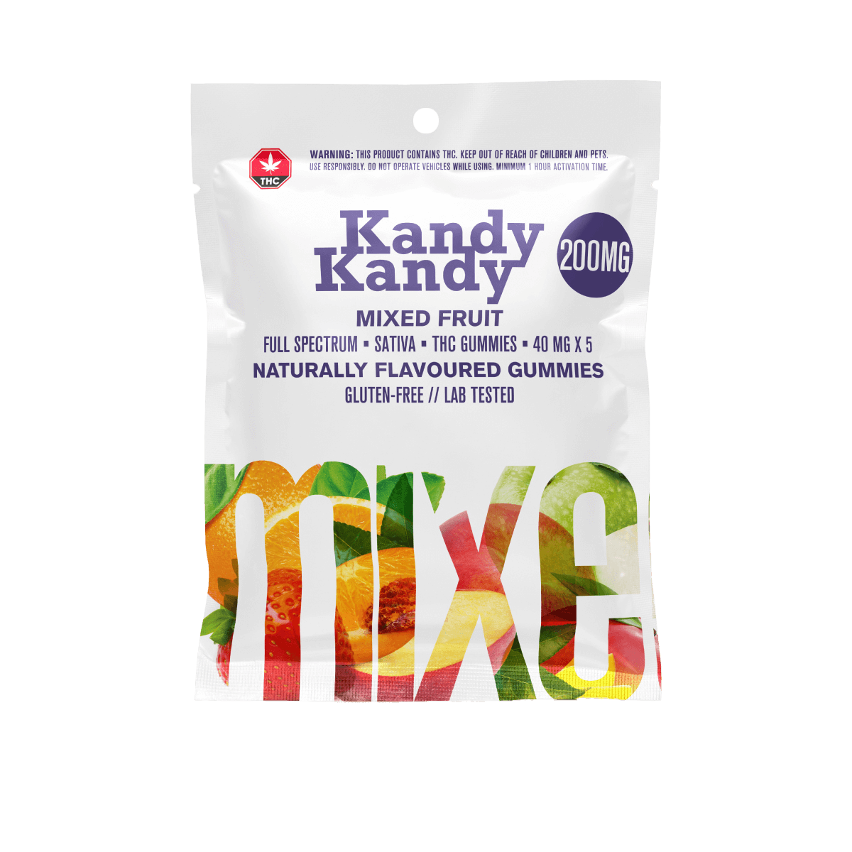 10 X KANDY KANDY - FULL SPECTRUM - 200MG SATIVA - MIXED FRUIT
