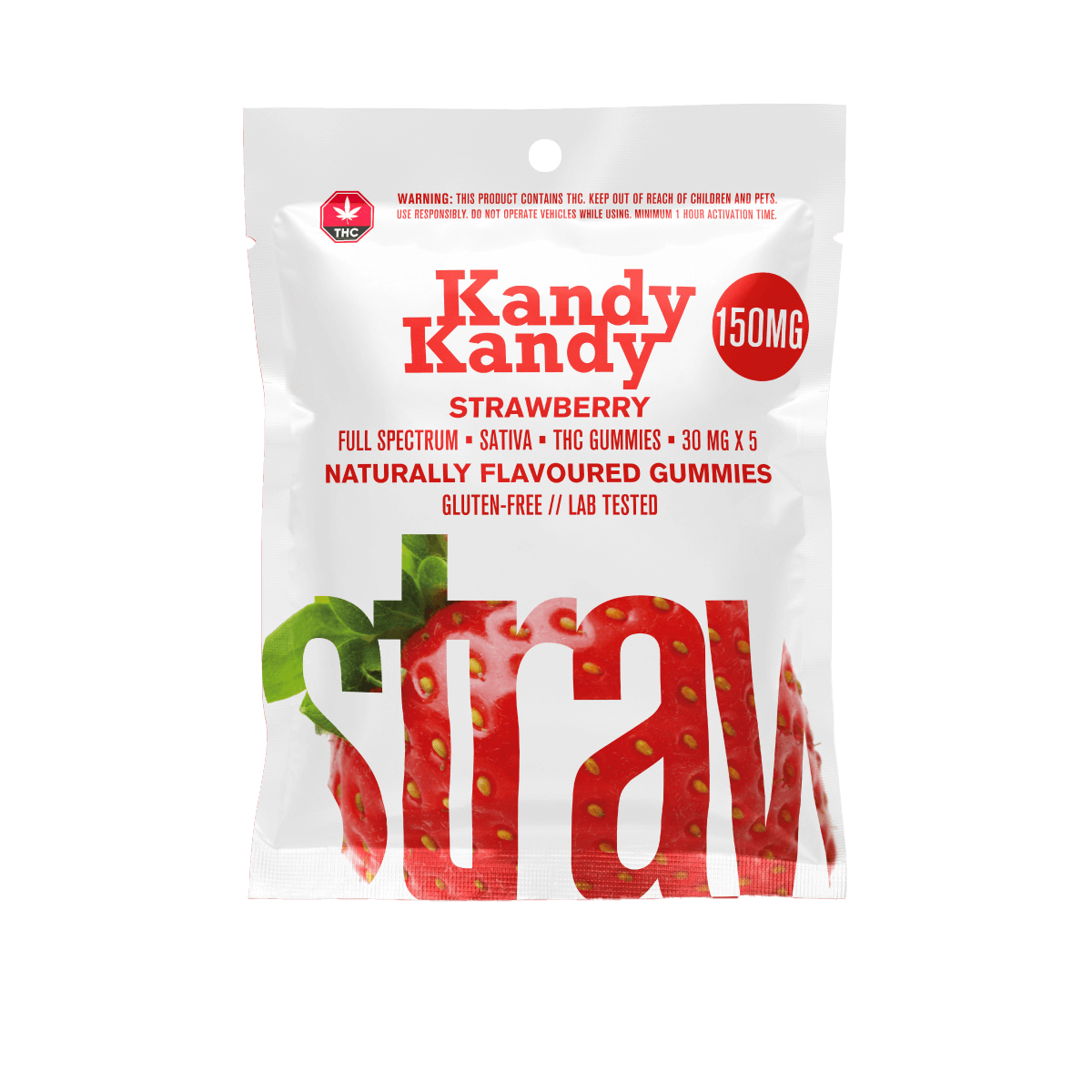 10 X KANDY KANDY - FULL SPECTRUM - 150MG SATIVA - STRAWBERRY