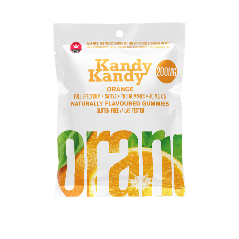 10 X KANDY KANDY - FULL SPECTRUM - 200MG SATIVA - ORANGE