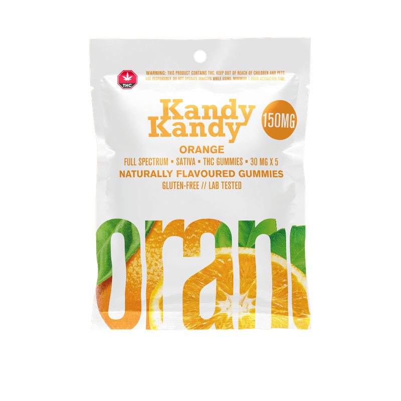 10 X KANDY KANDY - FULL SPECTRUM - 150MG SATIVA - ORANGE