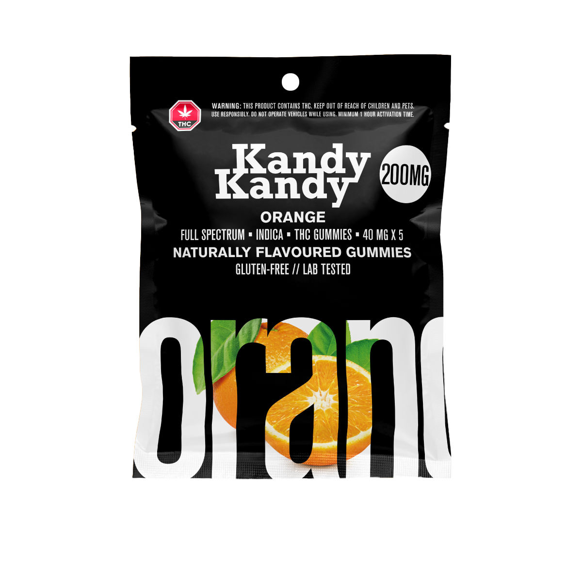 10 X KANDY KANDY - FULL SPECTRUM - 200MG INDICA - ORANGE