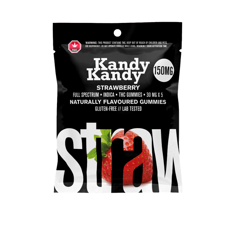 10 X KANDY KANDY - FULL SPECTRUM - 150MG INDICA - STRAWBERRY