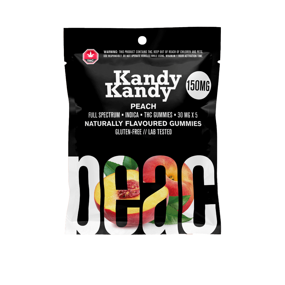 10 X KANDY KANDY - FULL SPECTRUM - 150MG INDICA - PEACH