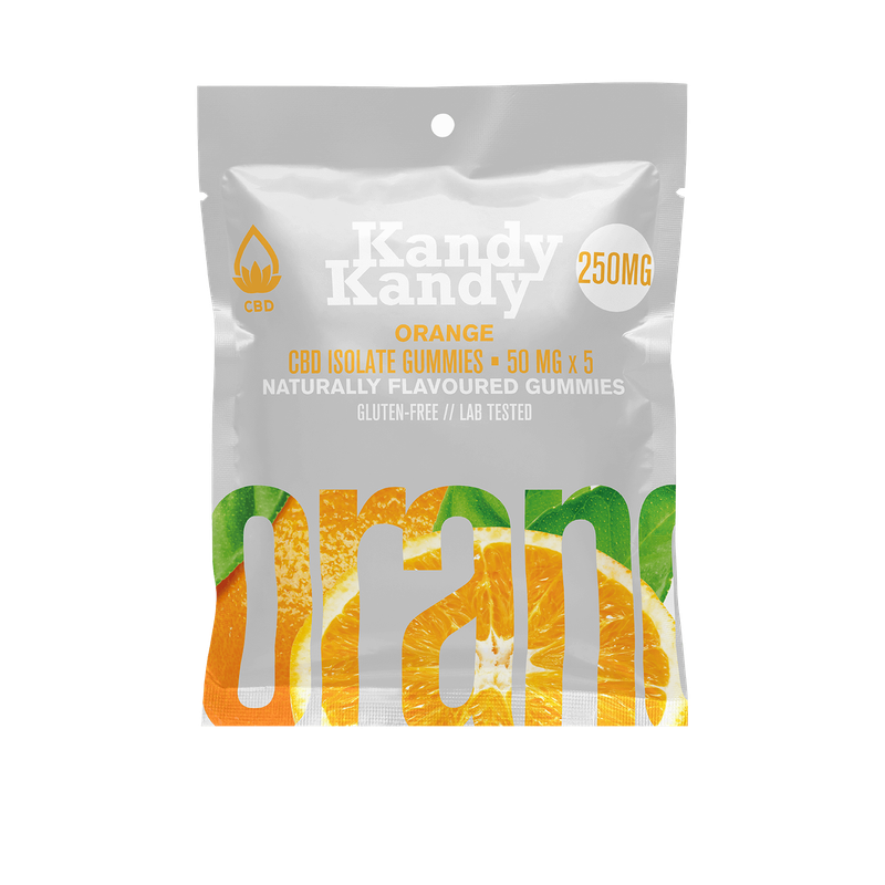 10 X KANDY KANDY - CBD ISOLATE - 250MG - ORANGE