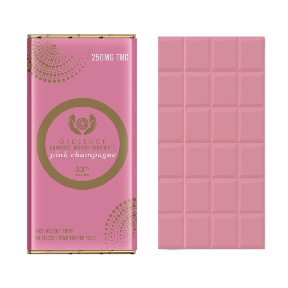 10 X OPULENCE THC BAR - PINK CHAMPAGNE 250MG THC