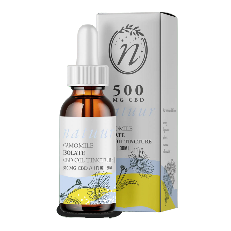 10 X NATUUR CBD ISOLATE TINCTURE - CHAMOMILE 500MG