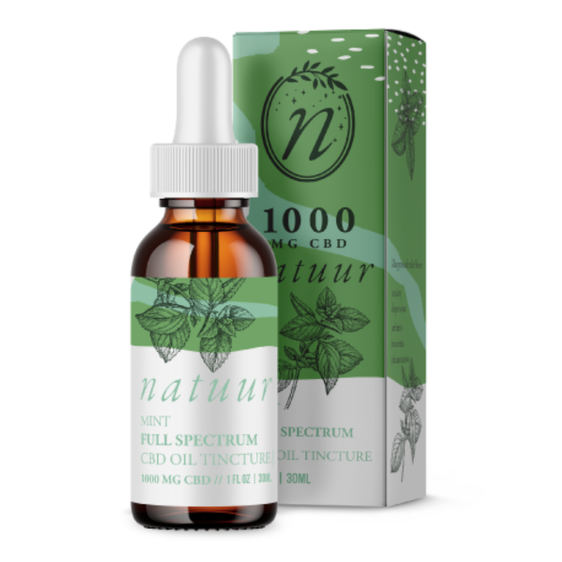 10 X NATUUR CBD TINCTURE - FULL SPECTRUM 1000MG - MINT