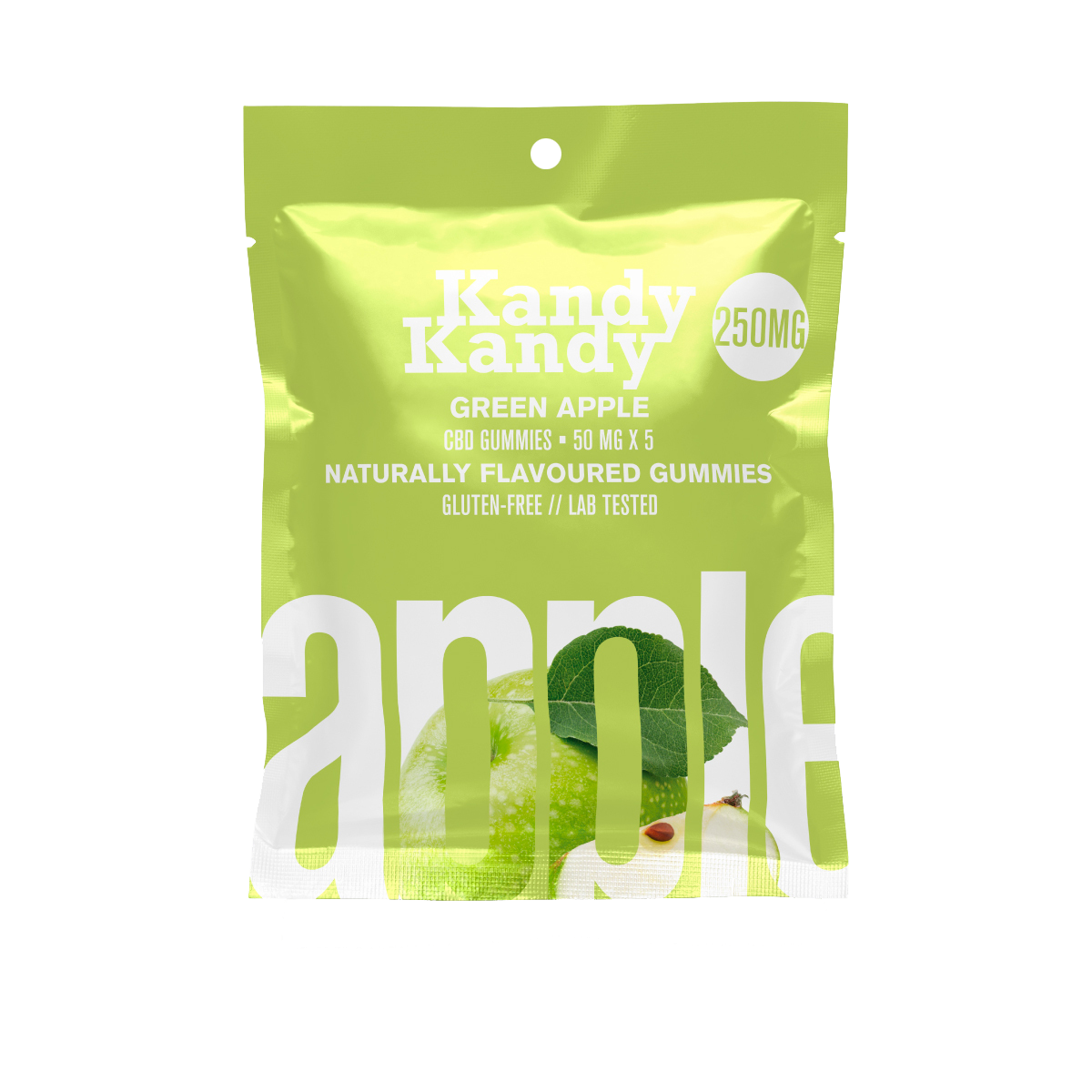 KANDY KANDY - FULL SPECTRUM CBD GUMMIES 250MG - GREEN APPLE