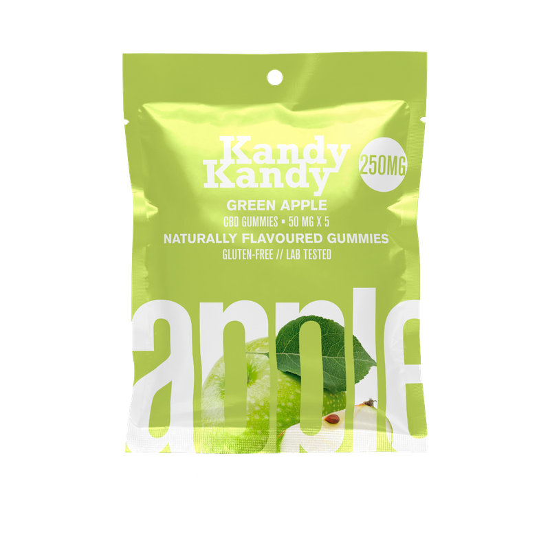 KANDY KANDY - FULL SPECTRUM CBD GUMMIES 250MG - GREEN APPLE
