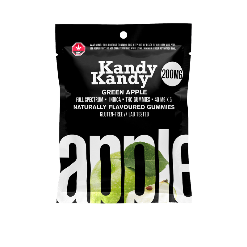 KANDY KANDY - FULL SPECTRUM THC 200MG - GREEN APPLE (INDICA)