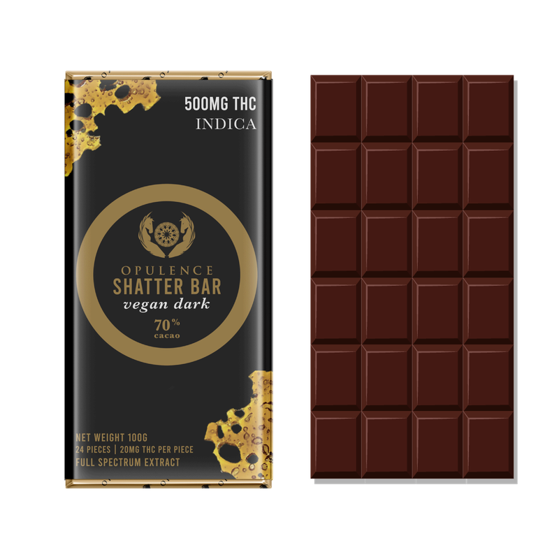 OPULENCE SHATTER BAR - VEGAN DARK 500MG THC (INDICA)