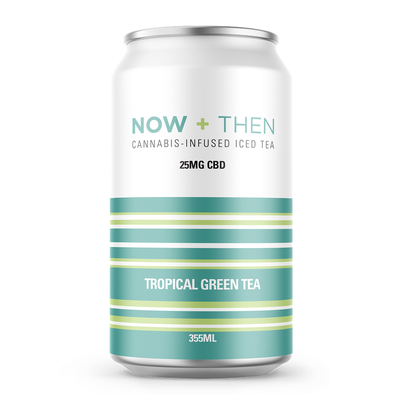 NOW + THEN BEVERAGES 25MG CBD - TROPICAL GREEN TEA